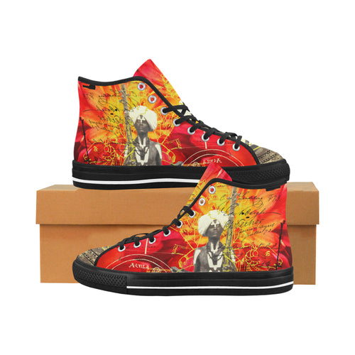 THE SITAR PLAYER Women's All Over Print Canvas Sneakers