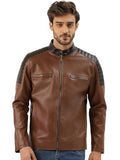 Men's Leather Jacket for Winters (Size-L) (Color-BROWN)